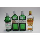 Four bottles of Gin including Gordons, T