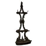 A large Coalbrookdale cast iron hall stand of naturalistic foliate form circa 1860