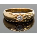 An 18ct gold and diamond solitaire ring,