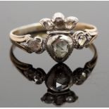 An 18th/19th century diamond ring, the r