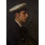 CALDERON, WILLIAM FRANK (1865-1943), 'Philip - My Son', military portrait, oils on wooden panel,