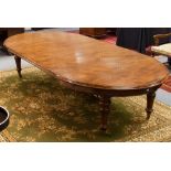 A mid Victorian large mahogany extending