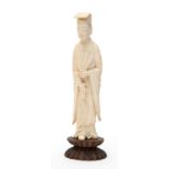 A 19th century Chinese carved ivory figu