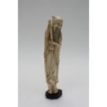 A carved ivory figure of an Immortal, pr