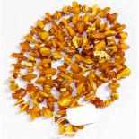 A butterscotch amber necklace measuring 160 cm long approx, total weight 130 grams approx