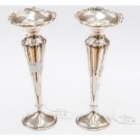 A pair of silver weighted bud vases (2)