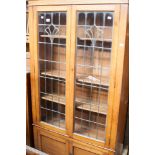 An Edwardian oak bookcase