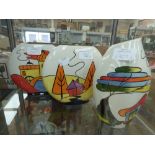 Lorna Bailey for Old Ellgreave pottery, a pair of Hillport and Watermill vases together with a