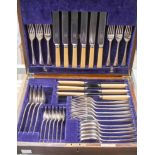 A canteen of Mappin and Webb cutlery