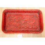 A 20th Century Chinese Cinnabar lacquer tray