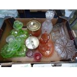 ***REOFFER MAY £40/60*** A collection of coloured pressed glassware,