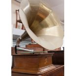 A Columbia oak cased table top gramophone,