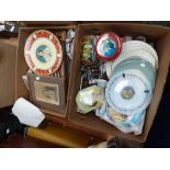 Large collection of Royal and military related commemorative ceramics (2 boxes)