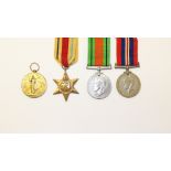 A collection of medals and mounting items,