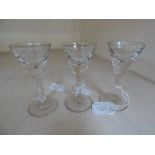 ***REOFFER MAY £40/60*** Three 18th Century 'penny licks' type - magnified glasses that sense