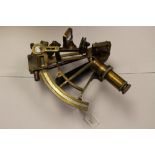 A 19th/20th Century brass sextant, Henry Barrow and Co,