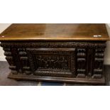 A 19th Century Renaissance Revival Italian chest, with carved front