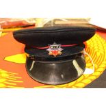 A US Air Force World War Two flying helmet, goggles, an RAF hat, Russian hat, assorted berets,