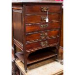 A late Victorian mahogany music cabinet