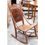 A Victorian rocking chair