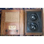 Two early 20th Century valve radios, one in an oak case (2)