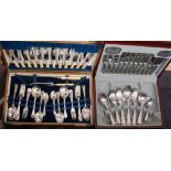 Two canteens of plated flatware (2)