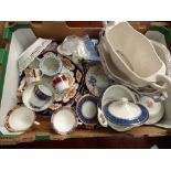 Miniature cups and saucers - Coalport, Royal Albert (3) coffee cans and saucers, decorative plates,