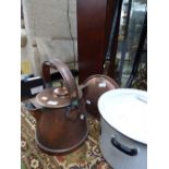 A late 19th Century copper kettle in all modernist style.