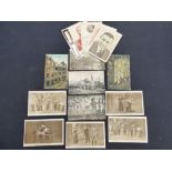A small collection of Edwardian postcards including disaster subjects