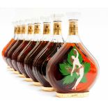 A complete set of Courvoisier Erte cognac, Numbers 1 - 8, in original boxes; Vigne, Vendages,