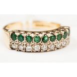 **RE-OFFER MAY 200/300**An emerald and diamond ring,