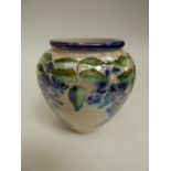 Moorland pottery vase, lustre ware - Wisteria pattern - signed Alice Moorcroft,