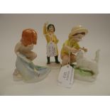 ***REOFFER MAY £50/70*** Three Royal Worcester figures, after Doughty, to include Fisherman,