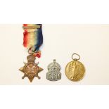 A 1914 Star (4568 PTE A.J.Skan.1/RIF:BRIG:) Victory medal (17699 PTE.A.PARKER.R.WAR.R) and World