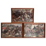 Three prints. Wellington and Blucher - Battle of Waterloo