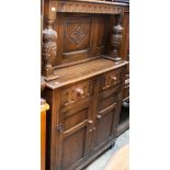 A mid 20th century oak side cabinet,