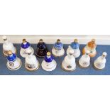 A large collection of Bells Royal Commemorative decanters including 50th wedding anniversary