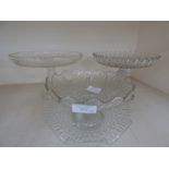Four items of Victorian pressed glass (4)