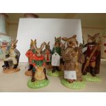 Bunnykins Robin Hood Series 'Robin Hood', 'Maid Marion', 'Little John', 'Will Scarlet - two