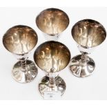 Four Falstaff silver plated wine goblets