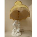 Worcester Hadley lamp base and shade based on Kate Greenaway children