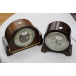 A Bakelite Art Deco style 1930s mantel clock - Smiths Enfield; together with an oak surround Smiths