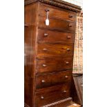 A Victorian style mahogany seven drawer graduated chest