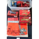 A collection of 1950s Meccano including no. 4, 5, 6 book of models and two Matchbox MDY boxed