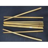 A set of nine antique ivory chopsticks