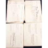 A small collection of assorted deeds and indentures,