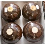 ***REOFFER MAY £20/30*** Two pairs of lignum vitae bowling balls,