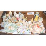 A collection of assorted 'Cherished Teddies', nineteen figures and nine wall plaques,