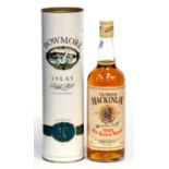 Two bottles of whisky: Bowmore Islay 10 year and The Original Mackinlay (2)