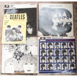 Seven Beatles LPs and a souvenir songbook; together with three other albums to include Kate Bush